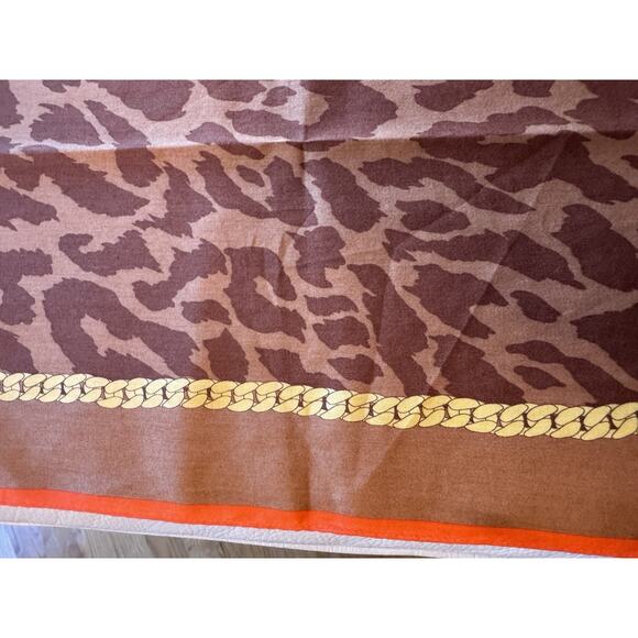 Celine Leopard & Chain Print Scarf 22” - Picture 5 of 8